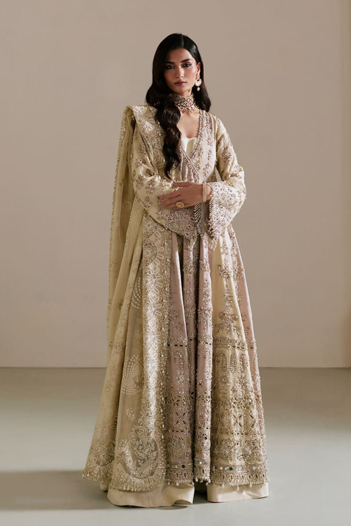 Butter Yellow & Pink Hand-Embellished Silk Kalidaar (3-Piece) - Image 7