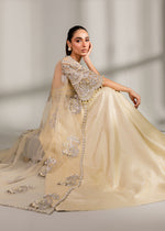 Pale Yellow Embellished Net & Banarsi Lehenga (3-Piece) - Image 7