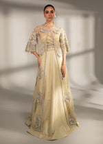 Pale Yellow Embellished Net & Banarsi Lehenga (3-Piece) - Image 8