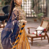 Mustard Mirror Gota Zardozi Silk Lehenga (3-Piece) - Image 4