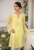 Pakistani Blonde Yellow Embroidered Khaddi Net Salwar Kameez (3-Piece) - Image 3