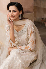 Pakistani Pale Yellow Embellished Organza Salwar Kameez (3-Piece) - Image 5