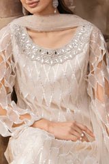 Pakistani Pale Yellow Embellished Organza Salwar Kameez (3-Piece) - Image 8