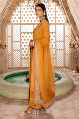 Mustard Embellished Korean Raw Silk 3-Piece Suit - Image 2