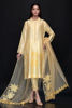 Pakistani Yellow Embroidered Raw Silk Salwar Kameez (3-Piece) - Image 2