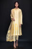 Pakistani Yellow Embroidered Raw Silk Salwar Kameez (3-Piece) - Image 3