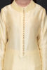 Pakistani Yellow Embroidered Raw Silk Salwar Kameez (3-Piece) - Image 6