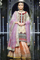 Ochre Yellow Velvet Appliqué Sharara Set (3-Piece) - Image 2