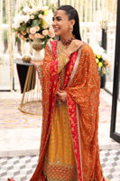 Yellow Kaamdani Raw Silk Gharara Set (3-Piece) - Image 8