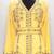 Pakistani Yellow Embroidered Georgette Moroccan Kaftan (2-Piece) - Image 3