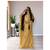 Golden Yellow Zari Embroidered Georgette Kaftan (2-Piece) - Image 2