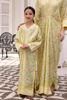 Yellow Digital Print Silk Kaftan (1-Pc) - Image 10