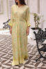 Yellow Digital Print Silk Kaftan (1-Pc) - Image 2