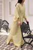 Yellow Digital Print Silk Kaftan (1-Pc) - Image 3