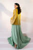 Mustard Hand-Embellished Raw Silk Jacket with Sea Green Kalidar (2-Piece) - Image 12