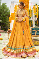 Marigold Zardozi Chiffon Lehenga Choli (3-Piece) - Image 1