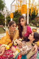 Marigold Zardozi Chiffon Lehenga Choli (3-Piece) - Image 13