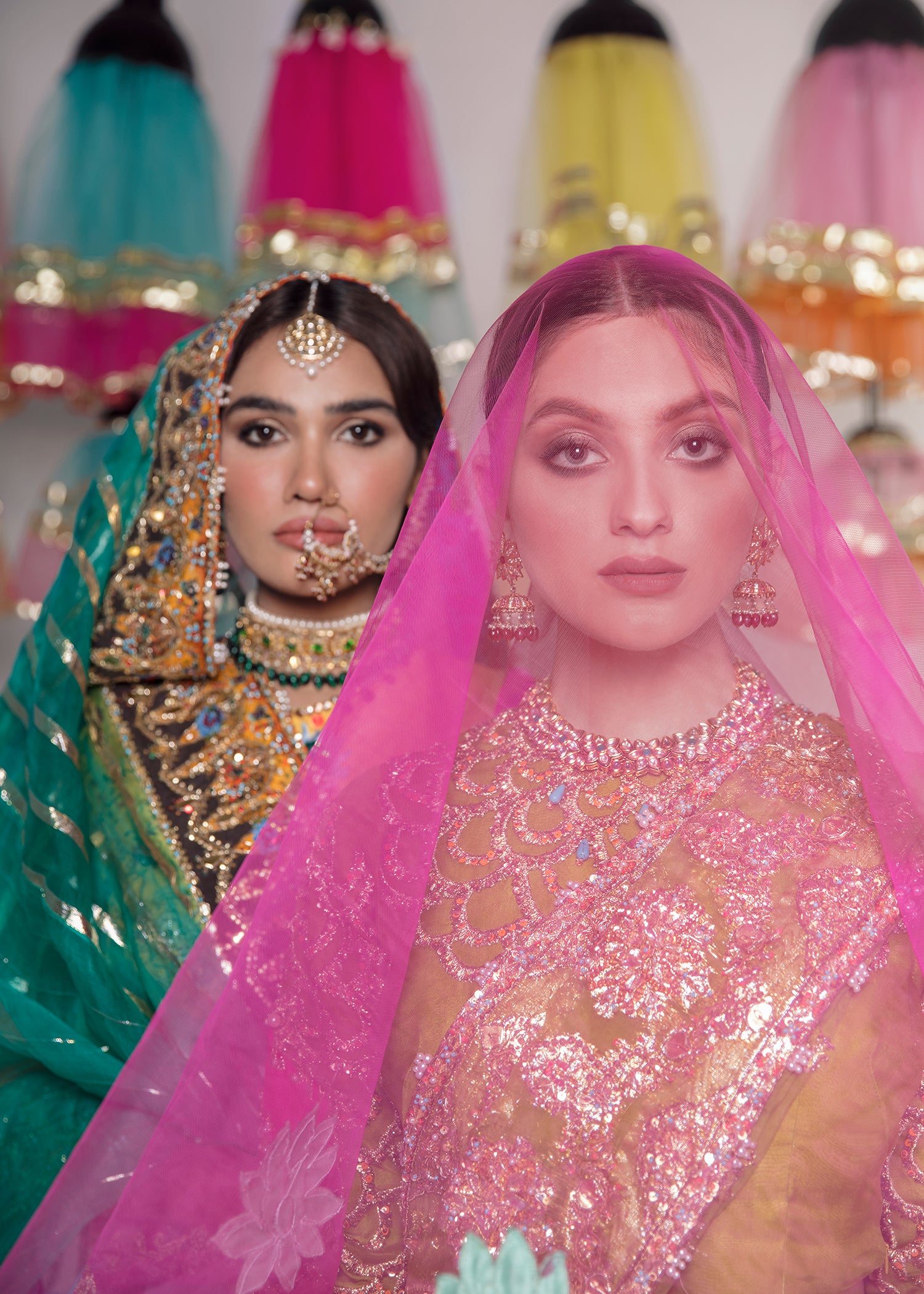 Pakistani Mustard Embellished Raw Silk Lehenga Shirt (3-Piece) - Image 6