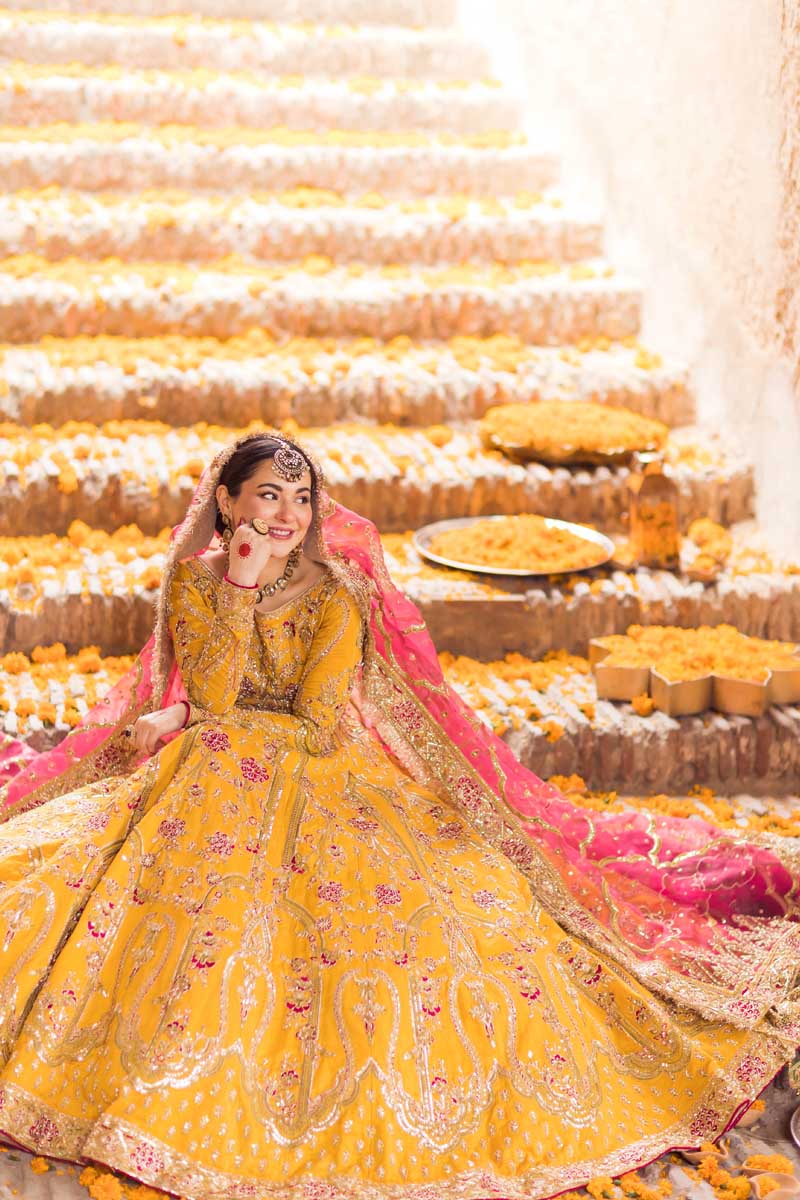 Mustard Adda Work Raw Silk Lehenga & Choli (3-Piece) - Image 4