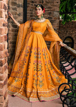 Mustard Handworked Korean Rawsilk Lehnga Choli (3-Piece) - Image 3