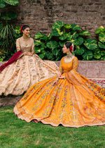 Mustard Handworked Korean Rawsilk Lehnga Choli (3-Piece) - Image 7