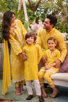 Pineapple Yellow Schiffli Cotton Shalwar Kameez (2-Piece) - Image 3