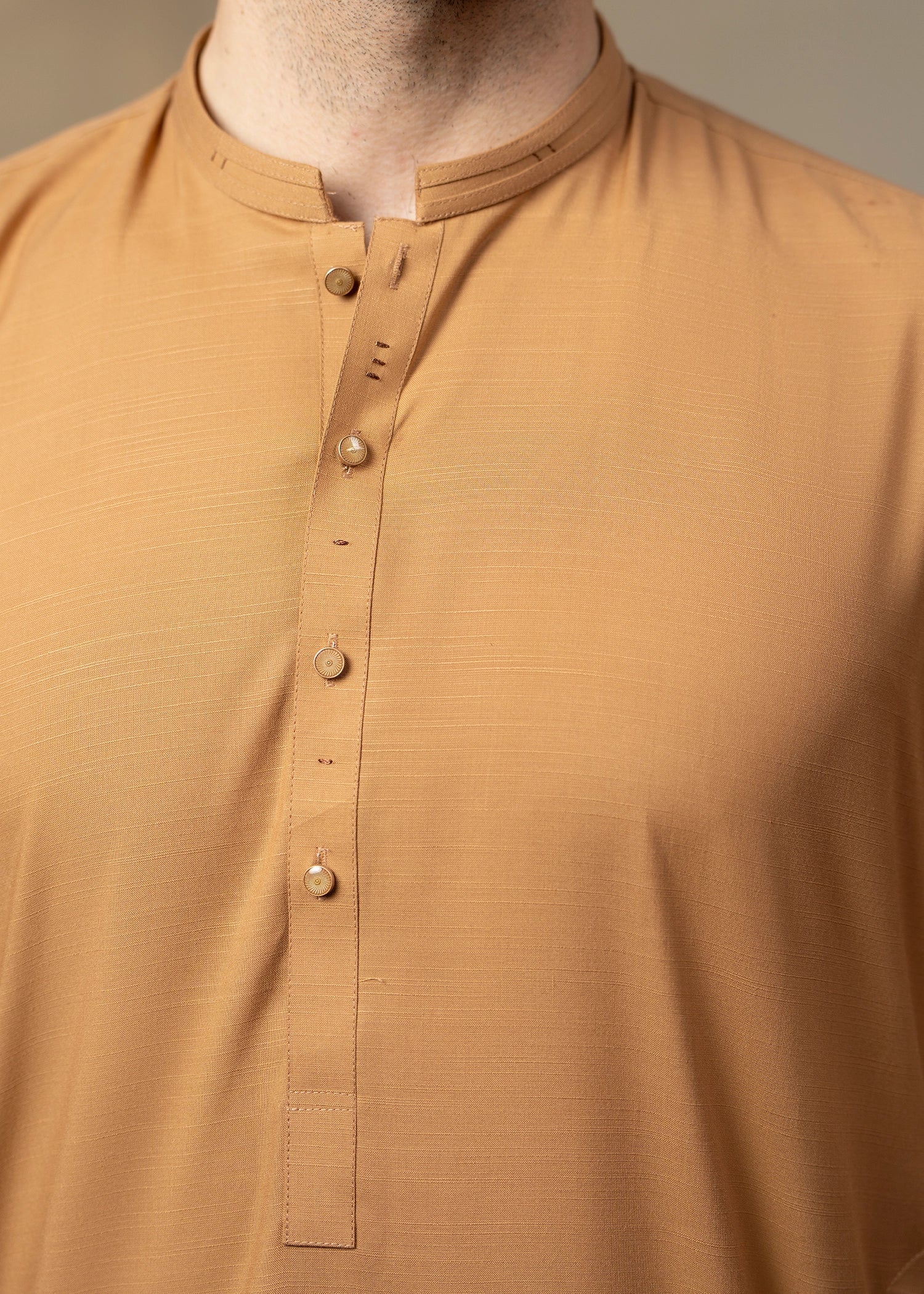 Mustard Wash & Wear Shalwar Kameez (2-Piece) - Image 5