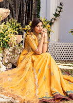 Pakistani Yellow Handworked Korean Rawsilk Pishwas (2-Piece) - Image 3