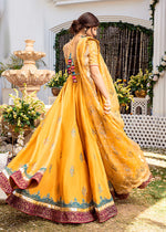 Pakistani Yellow Handworked Korean Rawsilk Pishwas (2-Piece) - Image 7
