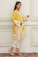 Yellow Kashmiri Embroidered Chiffon Georgette Salwar Kameez (2-Piece) - Image 4