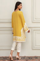Yellow Kashmiri Embroidered Chiffon Georgette Salwar Kameez (2-Piece) - Image 5
