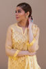 Pakistani Marigold Yellow Hand-Embroidered Chikan Cotton Salwar Kameez (3-Piece) - Image 4
