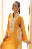 Pakistani Yellow Doriwork Cotton Net Kurta Set (2-Piece) - Image 7