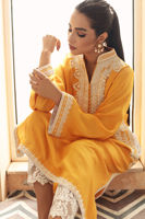 Pakistani Yellow Doriwork Cotton Net Kurta Set (2-Piece) - Image 9