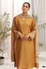 Pakistani Mustard Embroidered Cotton Net Salwar Kameez (3-Piece) - Image 4