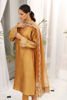 Pakistani Mustard Embroidered Cotton Net Salwar Kameez (3-Piece) - Image 5