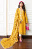 Pakistani Saffron Yellow Embroidered Khaddar Salwar Kameez (3-Piece) - Image 2