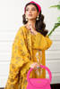 Pakistani Saffron Yellow Embroidered Khaddar Salwar Kameez (3-Piece) - Image 5