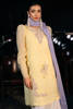 Lemon Embroidered Khaddi Silk Salwar Kameez (3-Piece) - Image 3
