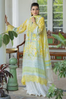 Pakistani Lemon Digital Print Lawn Salwar Kameez (3-Piece) - Image 2