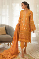 Marigold Nakshi Embroidered Pure Lorex Salwar Kameez (3-Piece) - Image 3