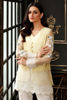 Lemon Yellow 3D Handworked Organza Jacket (3-Piece) - Image 3