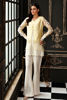 Lemon Yellow 3D Handworked Organza Jacket (3-Piece) - Image 6