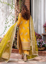 Mustard Hand-Embellished Organza Salwar Kameez (3-Piece) - Image 5