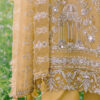 Yellow Ombre Mirror & Swarovski Organza Salwar Kameez (3-Piece) - Image 4
