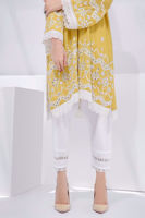Pakistani Mustard Yellow Hand-Embroidered Salwar Kameez (3-Piece) - Image 5
