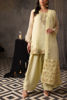 Lemon Yellow Embroidered Organza Salwar Kameez (3-Piece) - Image 2