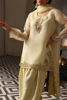 Lemon Yellow Embroidered Organza Salwar Kameez (3-Piece) - Image 6