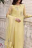 Yellow Swarovski Embellished Organza Salwar Kameez (3-Piece) - Image 3