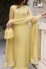 Yellow Swarovski Embellished Organza Salwar Kameez (3-Piece) - Image 5